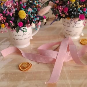 Taza con flores